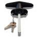 Bauer - Black Screw Mount T Handle - Long Shank - Pair (keyed alike) (image 2)