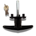  Black Screw Mount T Handle - Short Shank- Center Mount (image 2)
