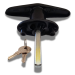 Black Screw Mount T Handle - Short Shank- Center Mount (image 3)