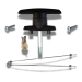 Composite T Handle - 2" Short Shank Screw Mount Kit with Rod Assembly (image 1)