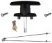 Composite T Handle - 2" Short Shank Screw Mount Kit with Rod Assembly (image 1)